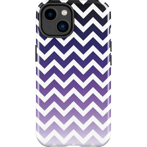 Chevron Purple Ombre iPhone 15 Plus Impact Case