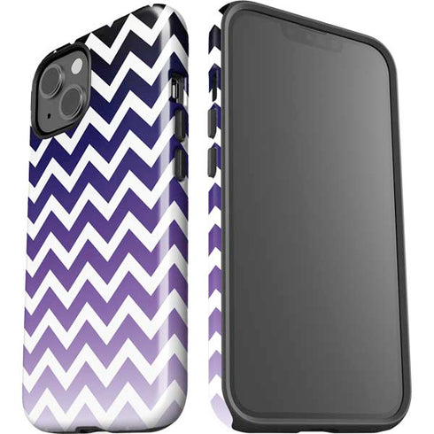 Chevron Purple Ombre iPhone 14 Plus Impact Case