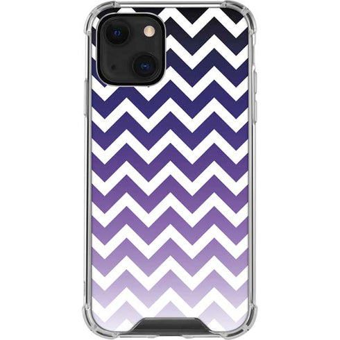 Chevron Purple Ombre iPhone 14 Plus Clear Case