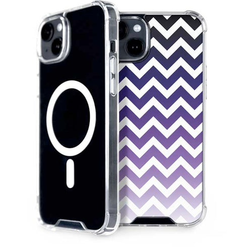 Chevron Purple Ombre iPhone 15 Plus MagSafe Case