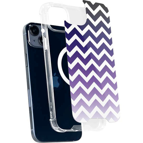 Chevron Purple Ombre iPhone 15 Plus MagSafe Case