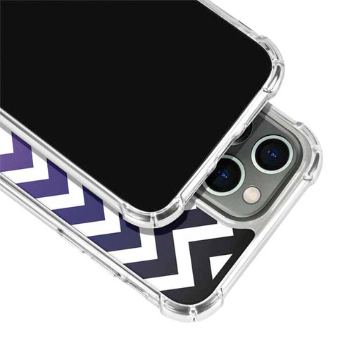 Chevron Purple Ombre iPhone 15 Pro Clear Case