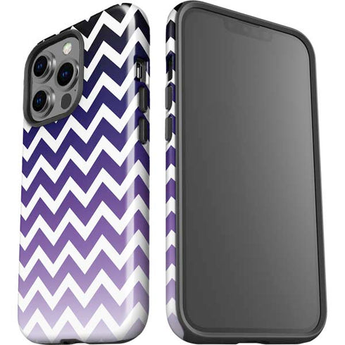 Chevron Purple Ombre iPhone 15 Pro Impact Case
