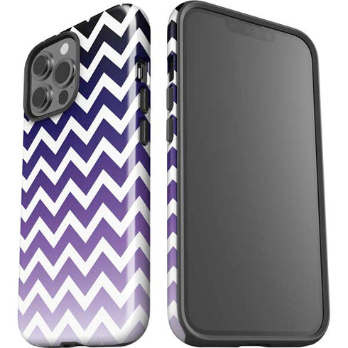 Chevron Purple Ombre iPhone 14 Pro Max Impact Case