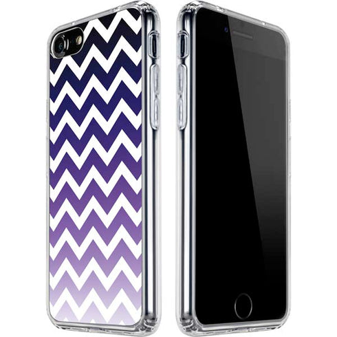 Chevron Purple Ombre iPhone SE (2nd & 3rd Gen) Clear Case