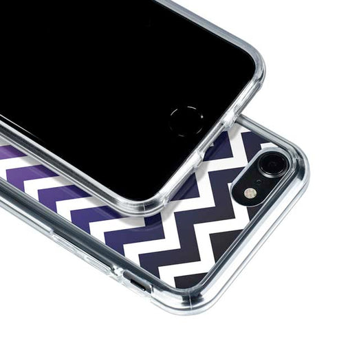 Chevron Purple Ombre iPhone SE (2nd & 3rd Gen) Clear Case