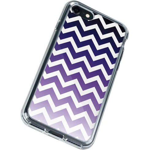 Chevron Purple Ombre iPhone SE (2nd & 3rd Gen) Clear Case