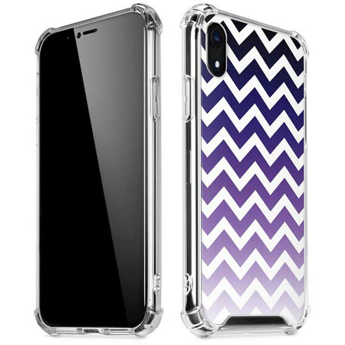 Chevron Purple Ombre iPhone XR Clear Case