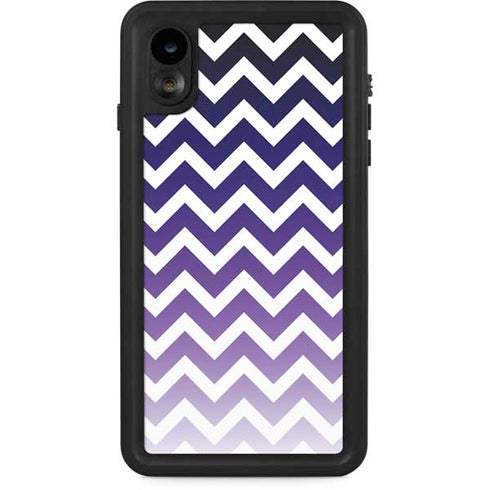 Chevron Purple Ombre iPhone XR Waterproof Case