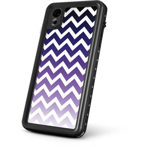 Chevron Purple Ombre iPhone XR Waterproof Case