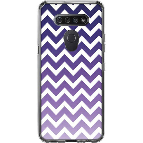 Chevron Purple Ombre LG K51/Q51 Clear Case