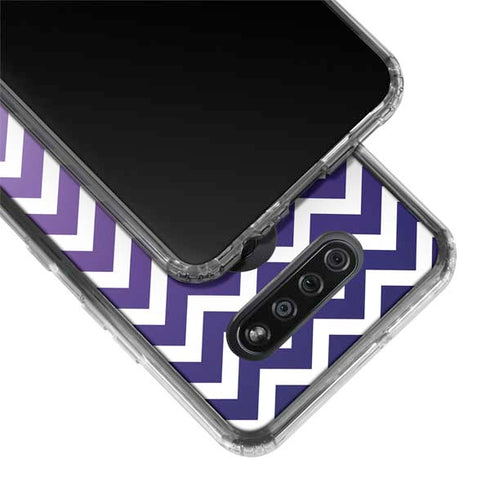 Chevron Purple Ombre LG K51/Q51 Clear Case