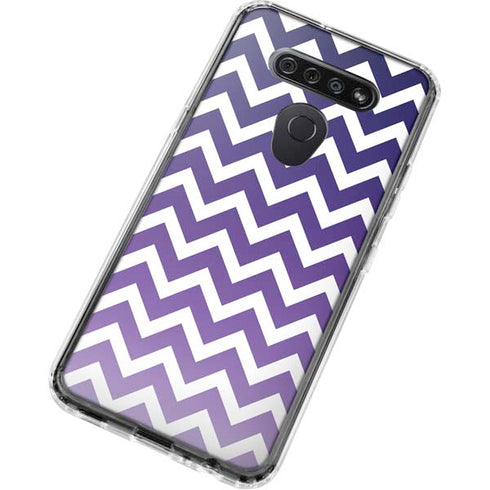 Chevron Purple Ombre LG K51/Q51 Clear Case