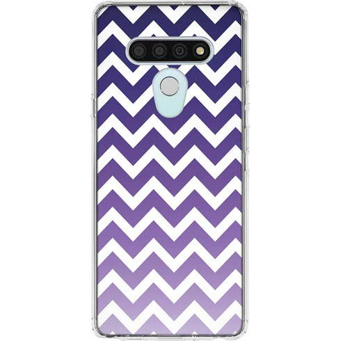 Chevron Purple Ombre LG Stylo 6 Clear Case