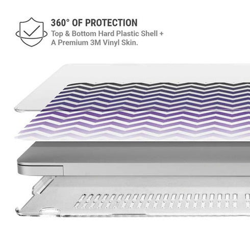 Chevron Purple Ombre MacBook Pro 16in (2019-20) Case plus Skin