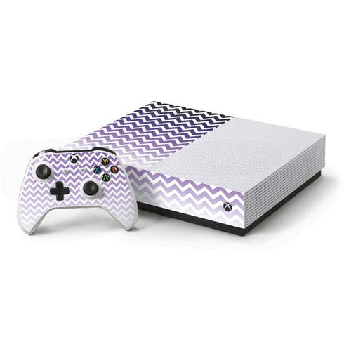 Chevron Purple Ombre Xbox One S All-Digital Edition Bundle Skin