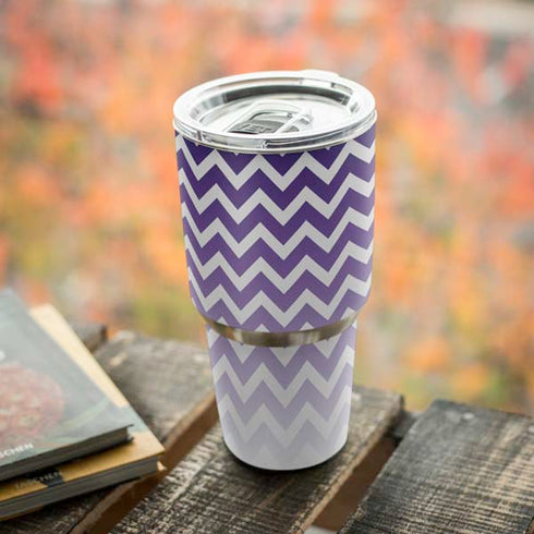 Chevron Purple Ombre Yeti 30oz Rambler Tumbler Skin
