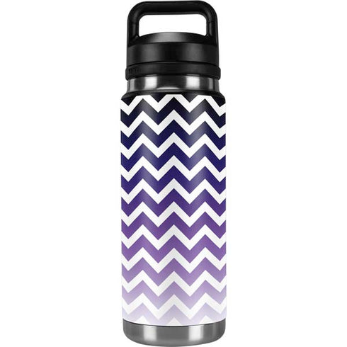 Chevron Purple Ombre YETI Rambler 26oz Bottle Skin