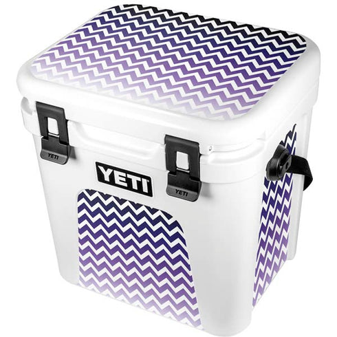 Chevron Purple Ombre YETI Roadie 24 Hard Cooler Skin