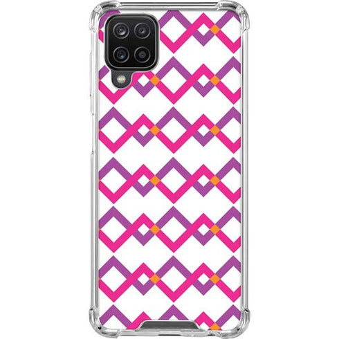 Chevron White Out Galaxy A12 Clear Case