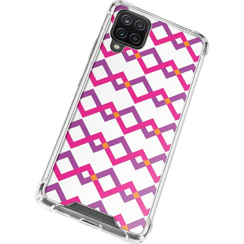 Chevron White Out Galaxy A12 Clear Case