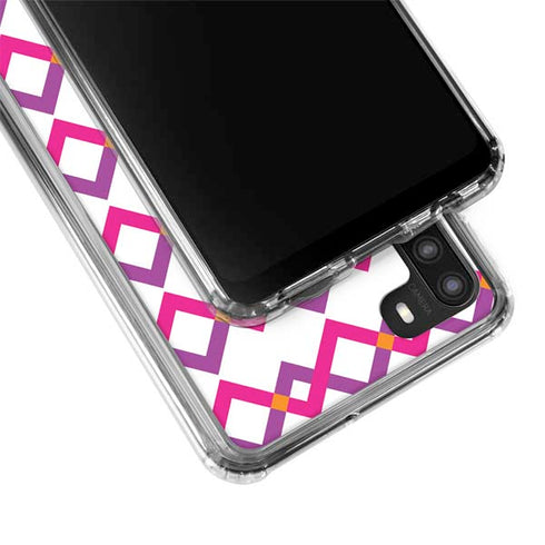 Chevron White Out Galaxy A21 Clear Case