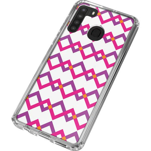 Chevron White Out Galaxy A21 Clear Case