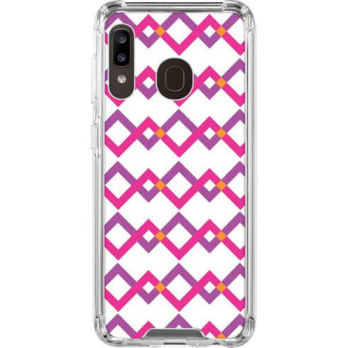 Chevron White Out Galaxy A30 Clear Case