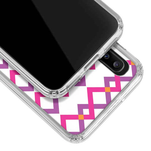 Chevron White Out Galaxy A30 Clear Case