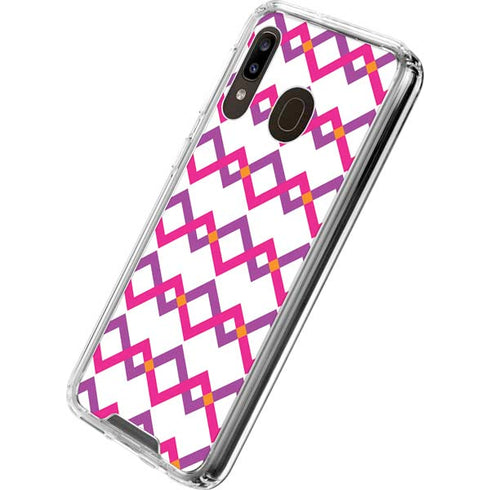 Chevron White Out Galaxy A30 Clear Case