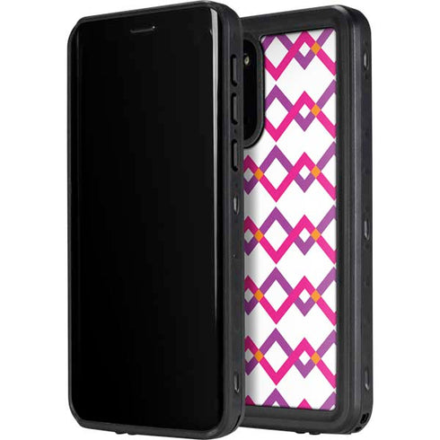 Chevron White Out Galaxy S20 Plus Waterproof Case