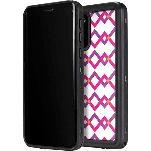 Chevron White Out Galaxy S20 Waterproof Case