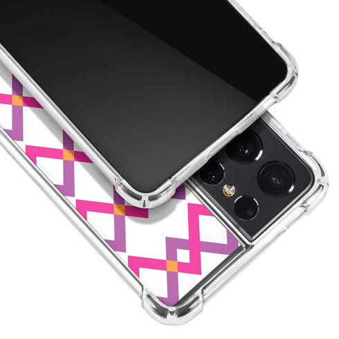 Chevron White Out Galaxy S21 Ultra 5G Clear Case