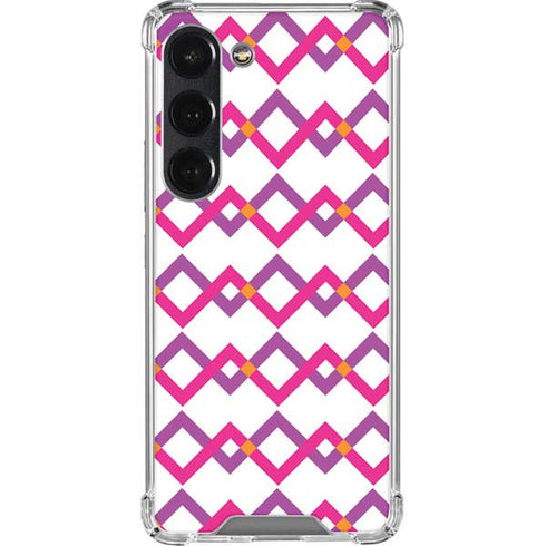 Chevron White Out Galaxy S23 Clear Case