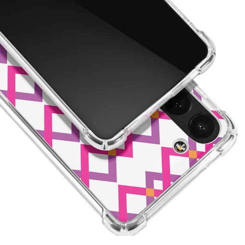 Chevron White Out Galaxy S23 Clear Case