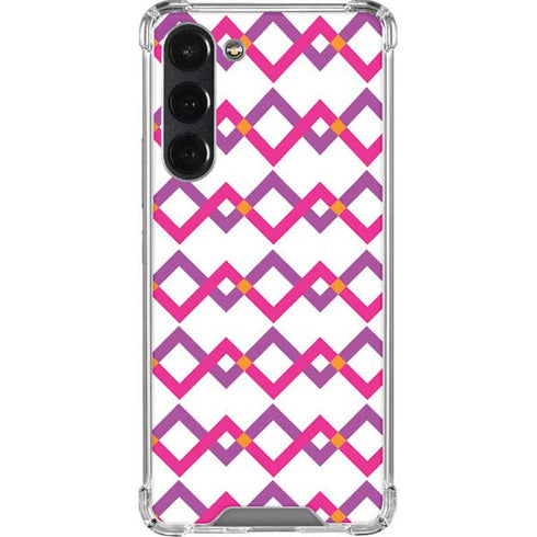 Chevron White Out Galaxy S23 Plus Clear Case