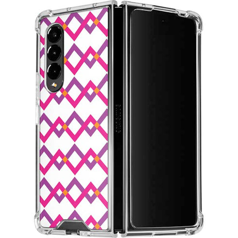 Chevron White Out Galaxy Z Fold4 5G Clear Case