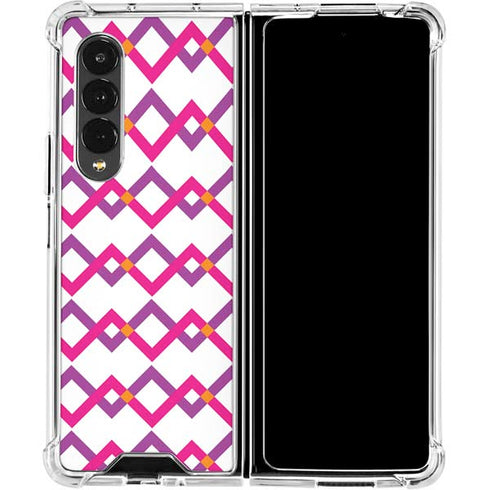 Chevron White Out Galaxy Z Fold4 5G Clear Case