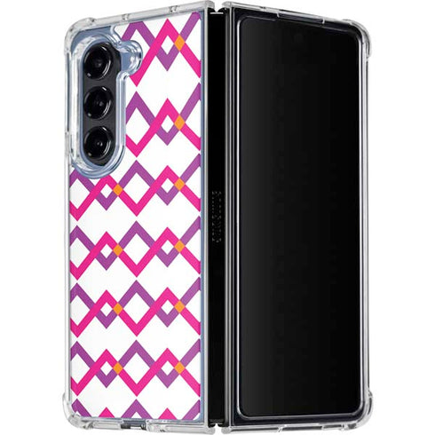 Chevron White Out Galaxy Z Fold5 5G Clear Case