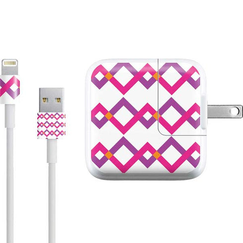 Chevron White Out iPad Charger (10W USB) Skin