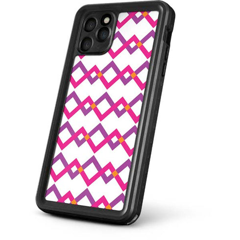 Chevron White Out iPhone 11 Pro Max Waterproof Case