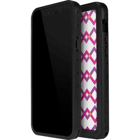 Chevron White Out iPhone 12 Pro Waterproof Case