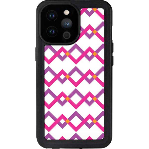Chevron White Out iPhone 14 Pro Max Waterproof Case