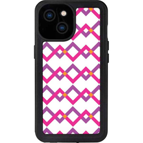 Chevron White Out iPhone 15 Waterproof Case