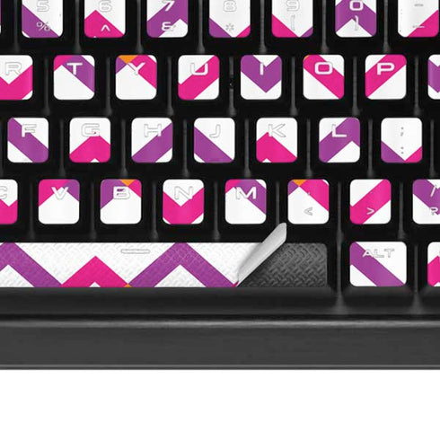 Chevron White Out K95 RGB PLATINUM Mechanical Gaming Keyboard Skin