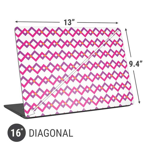 Chevron White Out Universal Laptop 16in (13 x 9.4in) Skin