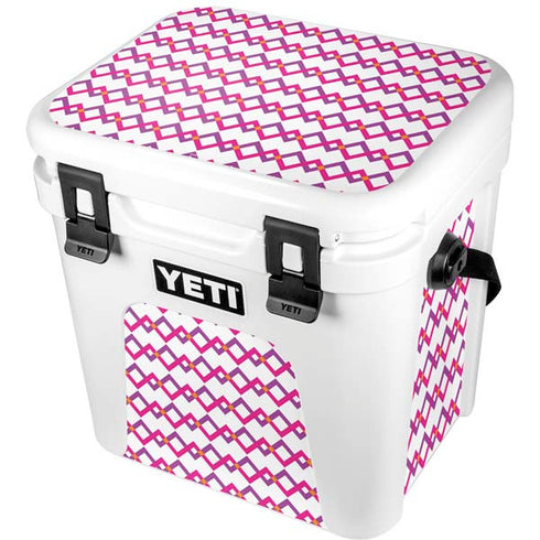 Chevron White Out YETI Roadie 24 Hard Cooler Skin