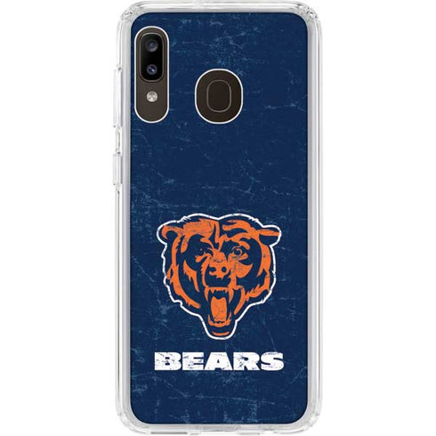 NFL Chicago Bears - Alternate Distressed Galaxy A20 Clear Case