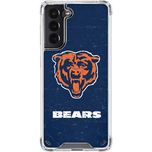 NFL Chicago Bears - Alternate Distressed Galaxy S21 5G Clear Case