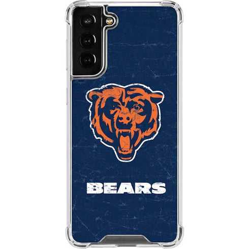NFL Chicago Bears - Alternate Distressed Galaxy S21 FE Clear Case